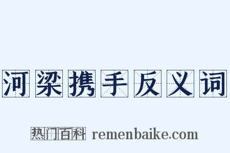 河梁携手反义词是什么意思的图片
